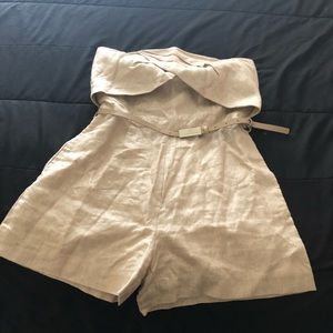 Strapless romper shorts